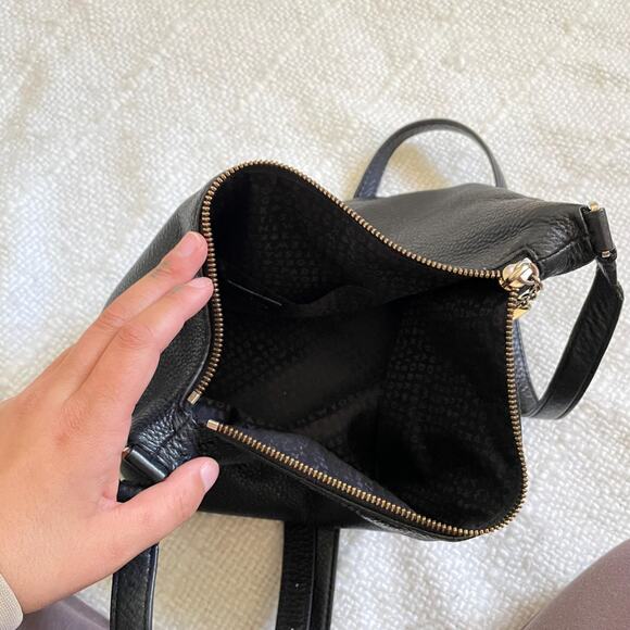 KATE SPADE black leather crossbody bag medium purse - Picture 6 of 9